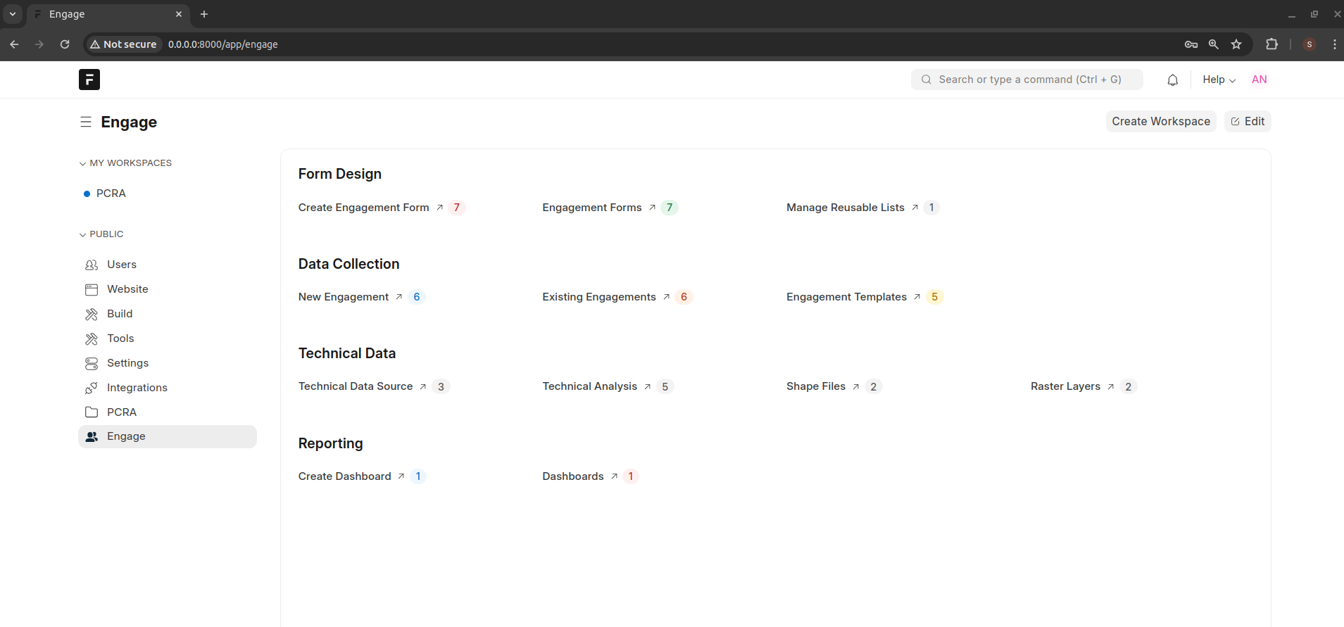Engage Homepage