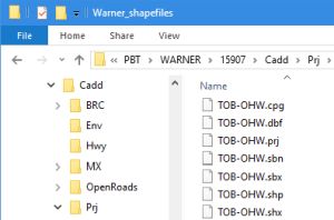 Shapefile file list